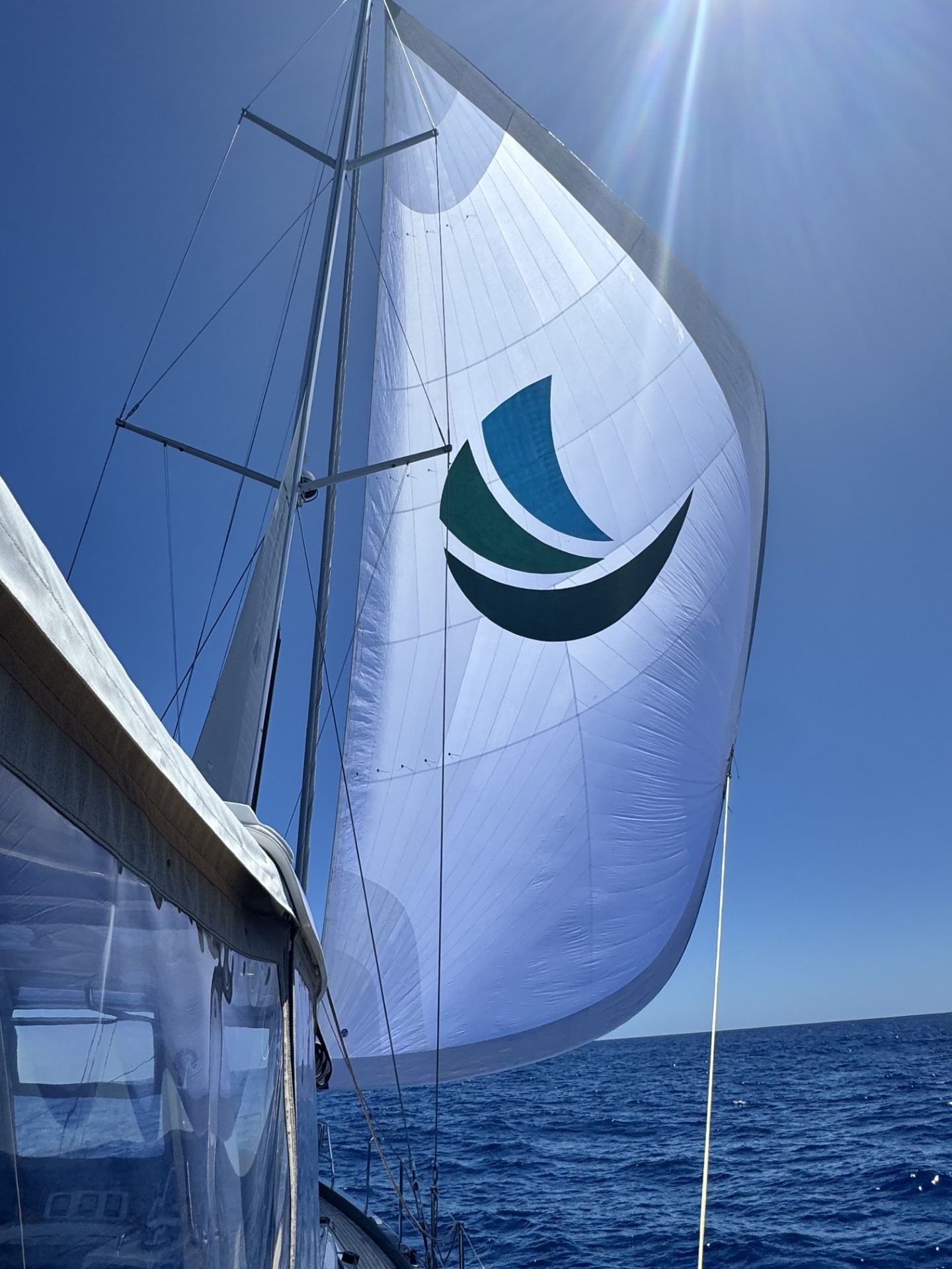 Flying the asymmetric sail during the passage to the Azores